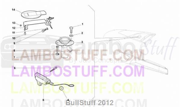 2010 Lamborghini MURCIELAGO LP 640 COUPE ARABIA FUEL FILLER FLAP (809.01.00)